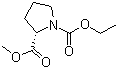 结构式 CAS# 93423-88-2, N-(乙氧基羰基)-(S)-(-)-脯氨酸甲酯