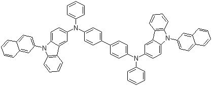 structure of CAS# 934545-87-6, 4,4'-Bis[N-[9-(2-naphthyl)carbazol-3-yl]-N-phenylamino]-1,1'-biphenyl;N4,N4'-Bis[9-(2-naphthalenyl)-9H-carbazol-3-yl]-N4,N4'-diphenyl-[1,1'-biphenyl]-4,4'-diamine