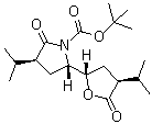 结构式 CAS# 934841-17-5, (3S,5S)-3-异丙基-2-氧代-5-[(2S,4S)-四氢-4-异丙基-5-氧代-2-呋喃基]-1-吡咯烷羧酸叔丁酯