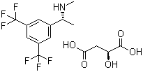 结构式 CAS# 935534-56-8, (2S)-2-羟基丁二酸和 (alphaR)-N,alpha-二甲基-3,5-双(三氟甲基)苄胺化合物