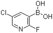 结构式 CAS# 937595-70-5, 5-氯-2-氟吡啶-3-硼酸; 2-氟-5-氯吡啶-3-硼酸