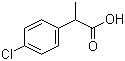 structure of CAS# 938-95-4, 2-(4-Chlorophenyl)propanoic acid;DL-4-Chloro-alpha-methylphenylacetic acid