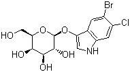 结构式 CAS# 93863-88-8, 5-溴-6-氯-3-吲哚基-beta-D-半乳糖苷