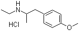 结构式 CAS# 93963-24-7, 乙基[1-(4-甲氧基苯基)丙-2-基]胺盐酸盐