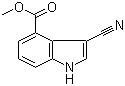 结构式 CAS# 939793-19-8, 3-氰基-1H-吲哚-4-甲酸甲酯