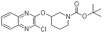 结构式 CAS# 939986-62-6, 3-[(3-氯-2-喹喔啉基)氧基]-1-哌啶甲酸叔丁酯