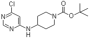 4-[(6-氯-4-嘧啶基)氨基]-1-哌啶甲酸叔丁酯分子结构 (CAS 939986-76-2)