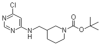 结构式 CAS# 939986-78-4, 3-[[(6-氯-4-嘧啶基)氨基]甲基]-1-哌啶甲酸叔丁酯