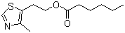 structure of CAS# 94159-32-7, 2-(4-Methylthiazol-5-yl)ethyl hexanoate;2-(4-Methyl-1,3-thiazol-5-yl)ethyl hexanoate