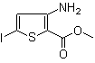 structure of CAS# 942589-45-9, Methyl 3-amino-5-iodo-2-thiophenecarboxylate;3-Amino-5-iodo-2-thiophenecarboxylic acid methyl ester
