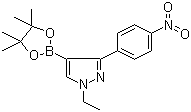 结构式 CAS# 942920-11-8, 1-乙基-3-(4-硝基苯基)-4-(4,4,5,5-四甲基-1,3,2-二氧杂硼烷-2-基)-1H-吡唑