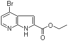 结构式 CAS# 942920-55-0, 4-溴-1H-吡咯并[2,3-b]吡啶-2-甲酸乙酯
