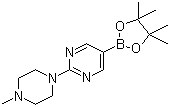 结构式 CAS# 942922-07-8, 2-(4-甲基哌嗪)嘧啶-5-硼酸频哪醇酯