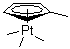 结构式 CAS# 94442-22-5, (三甲基)甲基环戊二烯合铂(IV)