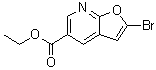 结构式 CAS# 944709-58-4, 2-溴呋喃并[2,3-b]吡啶-5-羧酸乙酯
