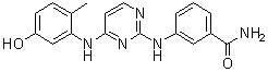 structure of CAS# 944795-06-6, 3-[[4-[(5-Hydroxy-2-methylphenyl)amino]-2-pyrimidinyl]amino]benzamide