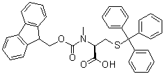 结构式 CAS# 944797-51-7, N-[芴甲氧羰基]-N-甲基-S-(三苯基甲基)-L-半胱氨酸