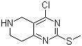 结构式 CAS# 944902-03-8, 4-氯-5,6,7,8-四氢-2-(甲硫基)吡啶并[4,3-d]嘧啶