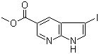 结构式 CAS# 944937-30-8, 3-碘-7-氮杂吲哚-5-甲酸甲酯