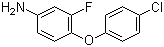 结构式 CAS# 946664-06-8, 4-(4-氯苯氧基)-3-氟苯胺