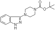 结构式 CAS# 947498-81-9, 4-(1H-吲唑-3-基)哌嗪-1-甲酸叔丁酯