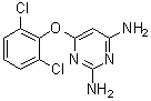 structure of CAS# 948550-81-0, 6-(2,6-Dichlorophenoxy)-2,4-pyrimidinediamine