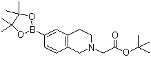 structure of CAS# 949922-33-2, N-(tert-Butoxycarbonylmethyl)-3,4-dihydroisoquinoline-6-boronic acid pinacol ester;3,4-Dihydro-6-(4,4,5,5-tetramethyl-1,3,2-dioxaborolan-2-yl)-2(1H)-isoquinolineacetic acid 1,1-dimethylethyl ester
