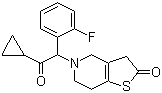 结构式 CAS# 951380-42-0, 5-[2-环丙基-1-(2-氟苯基)-2-氧代乙基]-4,5,6,7-四氢噻吩并[3,2-c]吡啶-2(3H)-酮