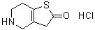 structure of CAS# 951380-43-1, 4,5,6,7-Tetrahydrothieno[3,2-c]pyridin-2(3H)-one hydrochloride (1:1)