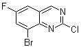 structure of CAS# 953039-63-9, 8-Bromo-2-chloro-6-fluoroquinazoline