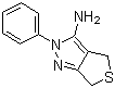 structure of CAS# 95469-88-8, 2-Phenyl-2,6-dihydro-4H-thieno[3,4-c]pyrazol-3-ylamine