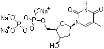 结构式 CAS# 95648-78-5, 2'-脱氧胸苷-5'-二磷酸三钠盐