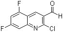 结构式 CAS# 956631-90-6, 2-氯-5,7-二氟喹啉-3-甲醛