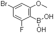 结构式 CAS# 957035-32-4, 4-溴-2-氟-6-甲氧基苯硼酸