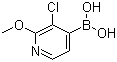 结构式 CAS# 957060-88-7, 3-氯-2-甲氧基吡啶-4-硼酸