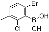 结构式 CAS# 957120-28-4, 6-溴-2-氯-3-甲基苯硼酸