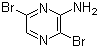 3,6-Dibromopyrazine-2-amine molecular structure (CAS 957230-70-5)