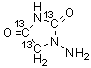 结构式 CAS# 957509-31-8, 1-氨基-2,4-咪唑烷二酮-(三碳-13)