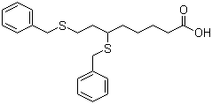 6,8-Bis(benzylthio)octanoic acid molecular structure (CAS 95809-78-2)