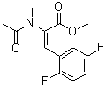 结构式 CAS# 959246-87-8, 2-(乙酰氨基)-3-(2,5-二氟苯基)-2-丙烯酸甲酯