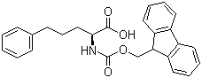 structure of CAS# 959578-11-1, N-Fmoc-L-2-aminophenylpentanoic acid;(alphaS)-alpha-[[(9H-Fluoren-9-ylmethoxy)carbonyl]amino]benzenepentanoic acid