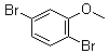 结构式 CAS# 95970-08-4, 2,5-二溴苯甲醚