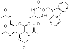 N-[(9H-Fluoren-9-ylmethoxy)carbonyl]-O-(2,3,4,6-tetra-O-acetyl-beta-D-galactopyranosyl)-L-serine molecular structure (CAS 96383-44-7)