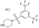 结构式 CAS# 97630-12-1, 1-[[3,5-双(三氟甲基)苯基]磺酰基]哌嗪盐酸盐