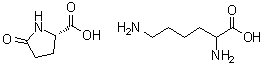 Lysine, compd. with 5-oxo-L-proline (1:1) molecular structure (CAS 97635-57-9)