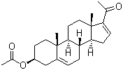 structure of CAS# 979-02-2, 16-Dehydropregnenolone acetate;3b-Acetoxy-5,16-pregnadien-20-one; 3b-Hydroxy-5,16-pregnadien-20-one acetate; 5,16-Pregnadien-3b-ol-20-one acetate