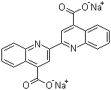 结构式 CAS# 979-88-4, 2,2'-联喹啉-4,4'-二羧酸二钠; 2,2'-联喹啉-4,4'-二甲酸二钠