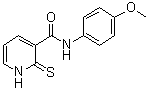 结构式 CAS# 97936-30-6, 1,2-二氢-N-(4-甲氧基苯基)-2-硫代-3-吡啶甲酰胺