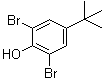 结构式 CAS# 98-22-6, 2,6-二溴-4-叔丁基苯酚