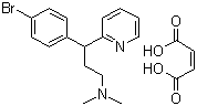 Brompheniramine hydrogen maleate molecular structure (CAS 980-71-2)